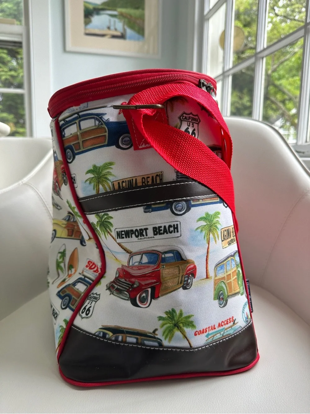 Tommy Bahama Route 66 Surf Beach Vintage Retro Insulated Cooler w/ Bottle Opener